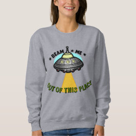 Camiseta Camisola Básica Feminina de Raio de Nave Alienígen