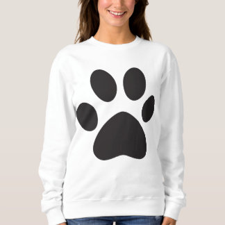 Camiseta Camisola Básica Feminina Estampada com Pegadas de
