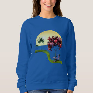 Camiseta Camisola Básica Romântica para Mulheres do Pôr do 