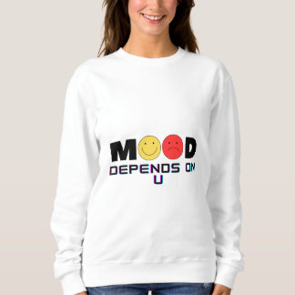 Camiseta Camisola Branca Feminina “O Humor Depende De Você”