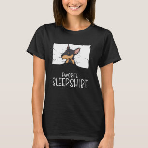 Camiseta Camisola-cama favorita Pinscher, Cachorro-Pinscher