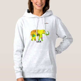 Camiseta Camisola-casaca com elefante amarelo