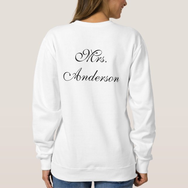 Camiseta Camisola Casual com Nome Único Impresso Estilo (Verso)