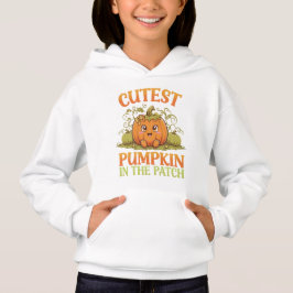 Camiseta Camisola com Capuz do Abóbora Mais Fofo do Hallowe