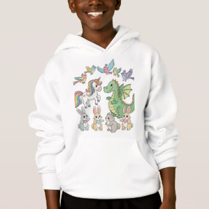 Camiseta Camisola com capuz para crianças Amigos Dinossauro