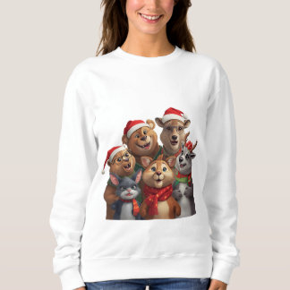Camiseta Camisola com Capuz Trio de Cachorro Engraçado – Ca