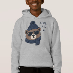 Camiseta Camisola com Urso Bonito para Meninos 