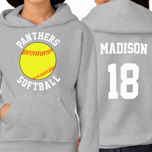 Camiseta Camisola customizável do softball das meninas