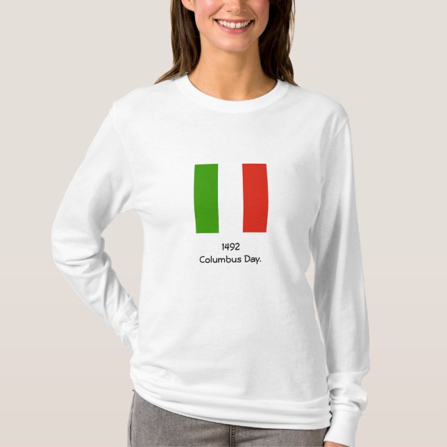 Camiseta Camisola da bandeira do italiano do Dia de Colombo (Frente)