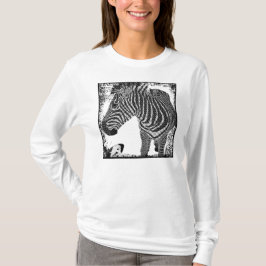 Camiseta Camisola da zebra do vintage