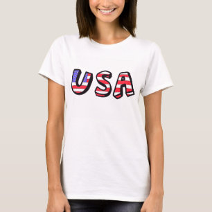 Camiseta Camisola de alças azul branca vermelha da bandeir