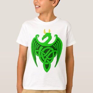 Camiseta Camisola de alças celta verde da criança do drag