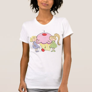 Camiseta Camisola de alças dos amigos do cupcake