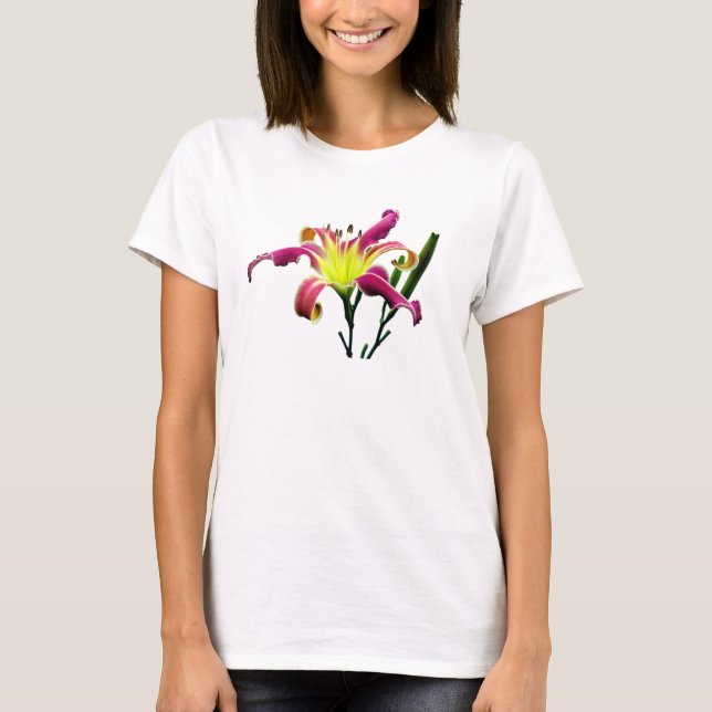 Camiseta Camisola de alças floral do hemerocallis da aranha (Frente)