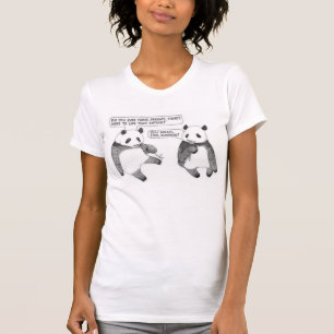 Camiseta Camisola de alças preguiçosa da panda