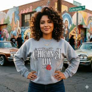 Camiseta Camisola de Amor Chicana   Roupas de Rua Orgulho L