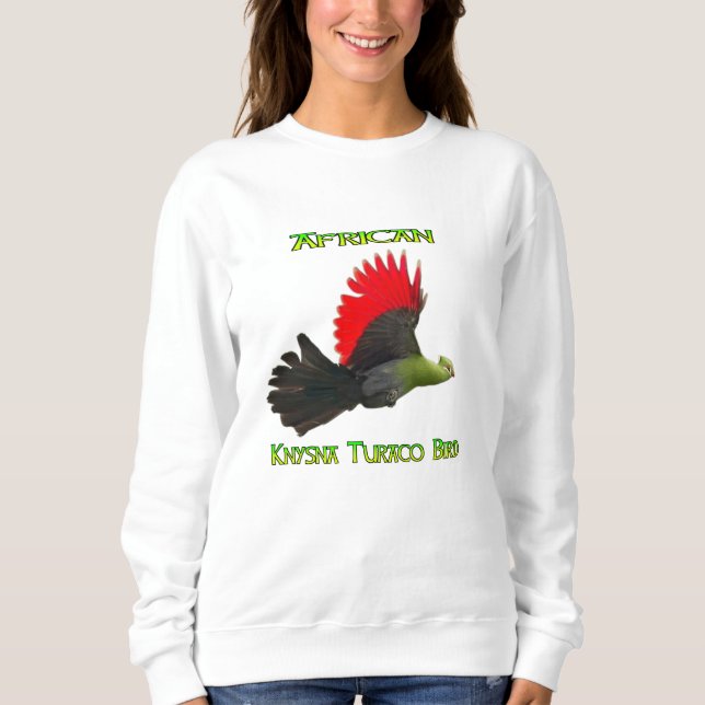 Camiseta Camisola de ave africana Knysna Turaco (Frente)