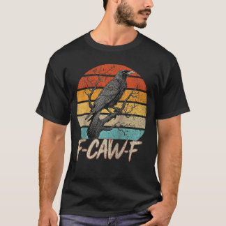 Camiseta Camisola de Baseball com Design Grunge de Corvo En