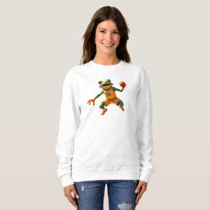 Camiseta Camisola de basquetebol Frog feminina branca