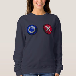 Camiseta Camisola de Botões de Votação Femininos