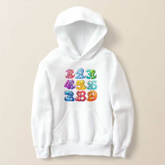 Camiseta Camisola de capuz de matemática com números colori (Postura )