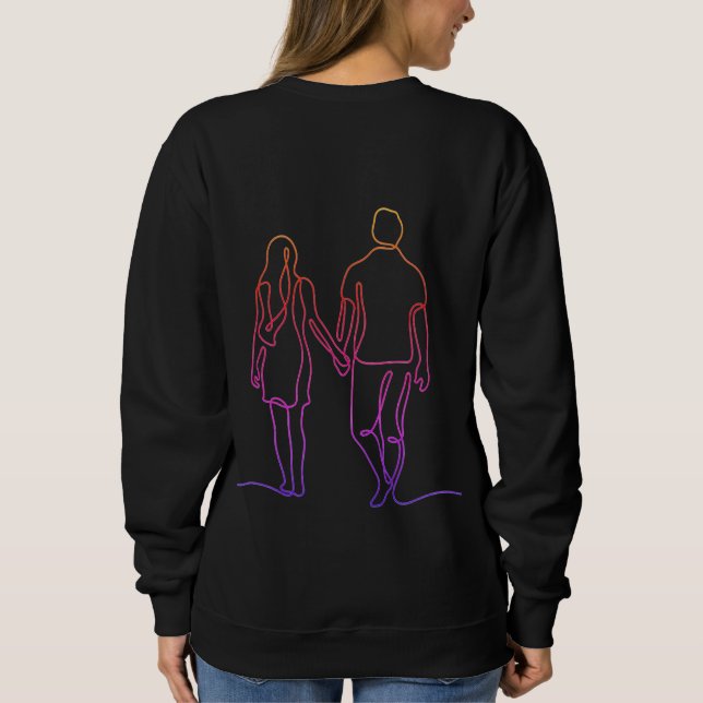 Camiseta Camisola de casal personalizada (Verso)