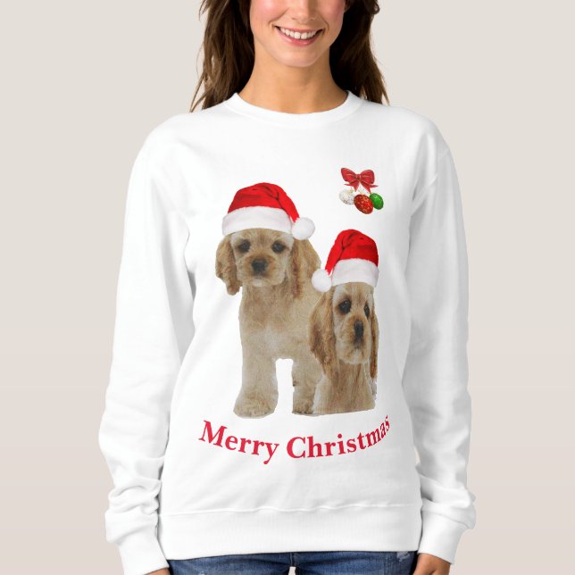 Camiseta Camisola de cocker spaniel (Frente)