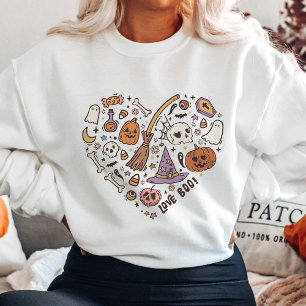 Camiseta Camisola de coração do Halloween
