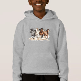 Camiseta Camisola de Criança Cavalos a Galopar
