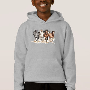 Camiseta Camisola de Criança Cavalos a Galopar