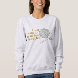 Camiseta Camisola de Crochê e Chá para Vovó Core Senhoras