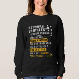 Camiseta Camisola de definição de engenheiro de rede