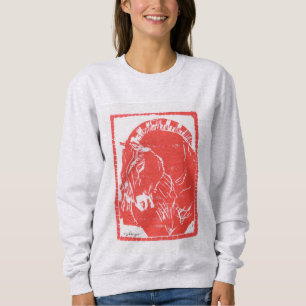 Camiseta Camisola de design de cavalo vermelho (Cavalo de f