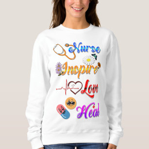Camiseta Camisola de Enfermeira Inspire Amor Cura Med Terap
