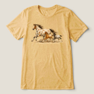 Camiseta Camisola de Equitação Vintage Appaloosa Cavalo Ret