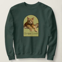 Camiseta Camisola de Fã de Gatos Laranja