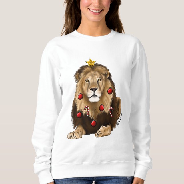 Camiseta Camisola de férias de leão (Frente)
