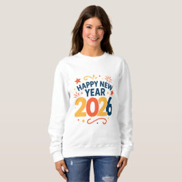 Camiseta Camisola de Festa Feliz Ano Novo 2026