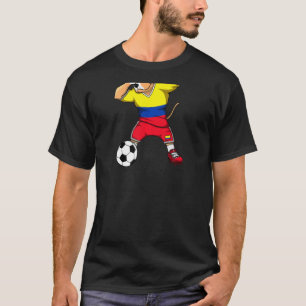 Camiseta Camisola de Futebol da Colômbia do Cão Pitbull Dab