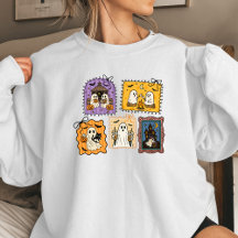 Camisola de Halloween Feminina Ghost Stamps | C