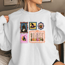Camiseta Camisola de Halloween Feminina Witch Stamps | Conf