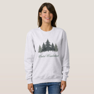 Camiseta Camisola de inverno feminina Winter Wonderland