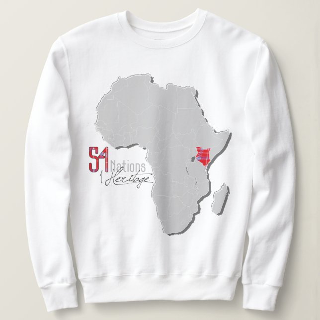 Camiseta Camisola de "Kenya" Crewneck (Frente do Design)