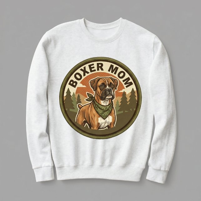 Camiseta Camisola de Mãe de Boxer para Ela (Criador carregado)