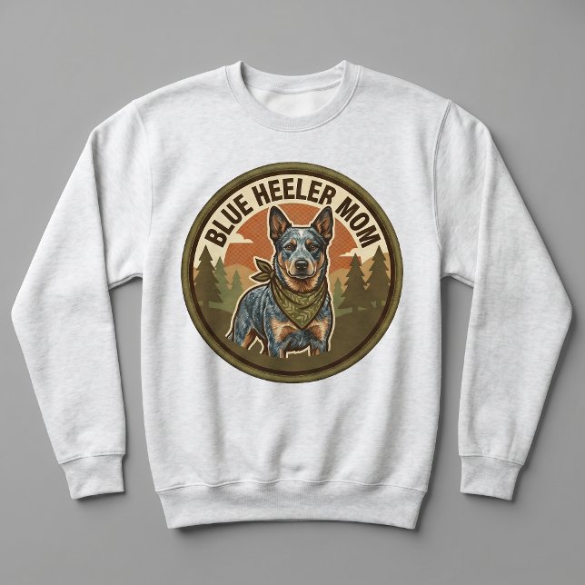 Camiseta Camisola de Mãe do Blue Heeler - Presente para Mãe (Criador carregado)