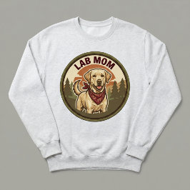 Camiseta Camisola de Mãe do Lab Crewneck Presente para Ela