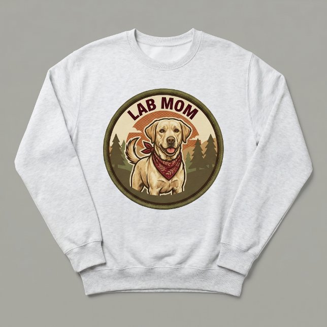 Camiseta Camisola de Mãe do Lab Crewneck Presente para Ela (Criador carregado)