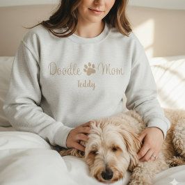 Camiseta Camisola de Mãe Doodle Personalizada com Nome do C