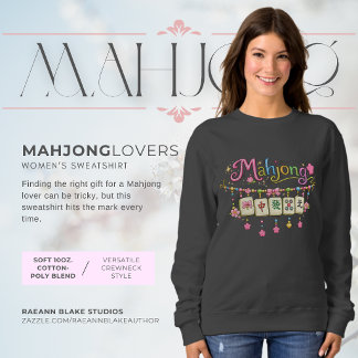 Camiseta Camisola de Mahjong para Amantes de Mahjong