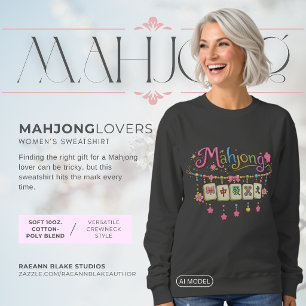 Camiseta Camisola de Mahjong para Amantes de Mahjong